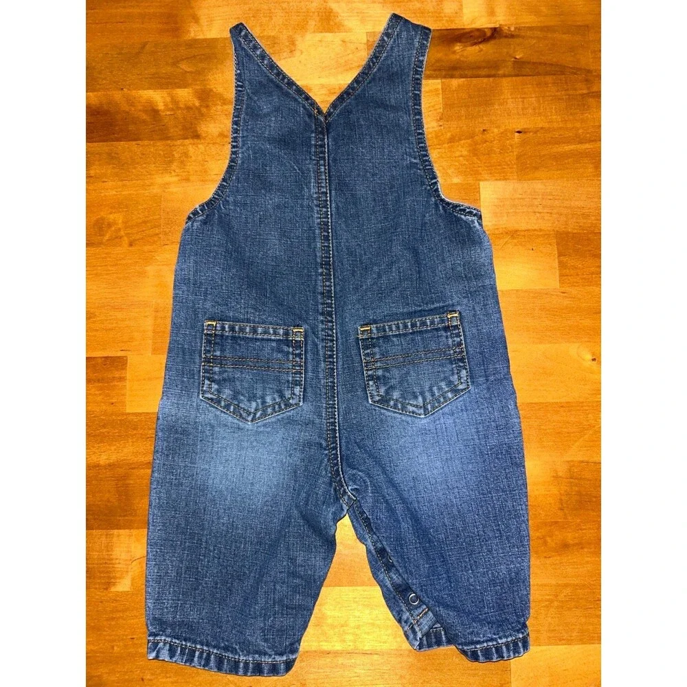 Old Navy “Baby” Boy Denim Long Pant Overalls Size 3-6 Months
